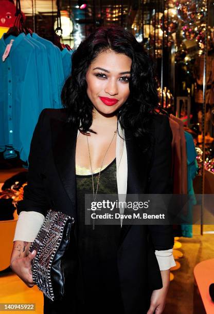 Vanessa White attends the launch of Swedish fashion brand Monki's new Carnaby Street flagship store on March 8, 2012 in London, England.