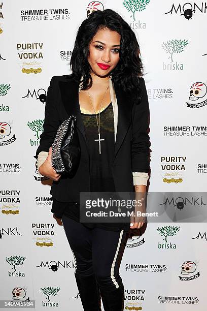 Vanessa White attends the launch of Swedish fashion brand Monki's new Carnaby Street flagship store on March 8, 2012 in London, England.