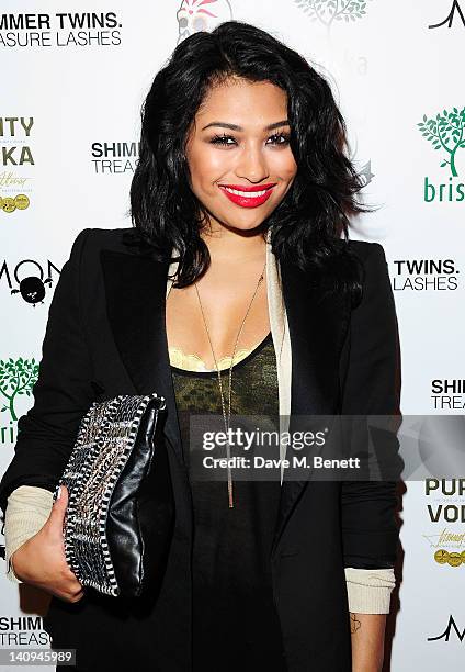 Vanessa White attends the launch of Swedish fashion brand Monki's new Carnaby Street flagship store on March 8, 2012 in London, England.