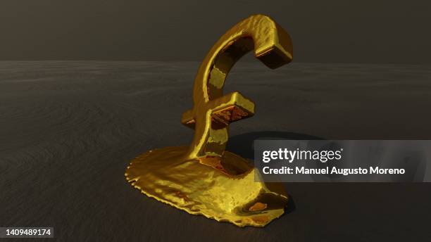 melting british pound sign - melting gold stock pictures, royalty-free photos & images