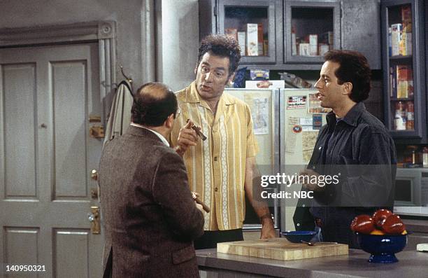 The Wizard" Episodic 15 -- Pictured: Jason Alexander as George Costanza, Michael Richards as Cosmo Kramer, Jerry Seinfeld as Jerry Seinfeld -- Photo...