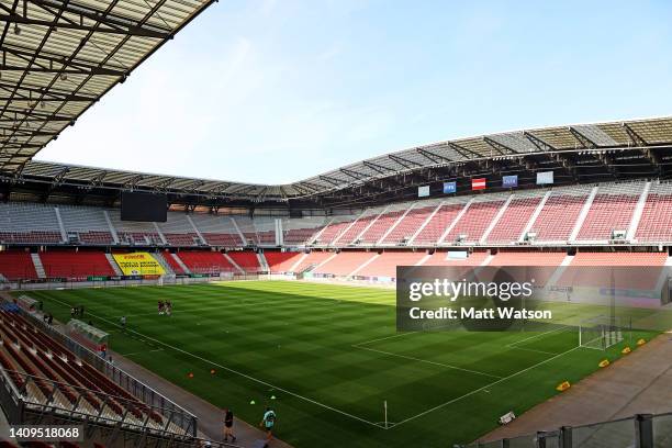 General view ahead of the pre-season friendly match between SK Austria Klagenfurt and Southampton FC, at Worthersee Stadion on July 18, 2022 in...
