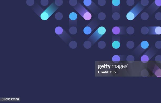 stockillustraties, clipart, cartoons en iconen met motion node networking connection communication abstract background pattern - movement