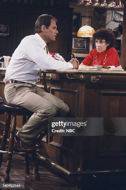 Sam At Eleven" Episode 4 -- Air Date -- Pictured: Fred Dryer as Dave Richards, Rhea Perlman as Carla Tortelli-- Photo by: Paul Drinkwater/NBCU Photo...
