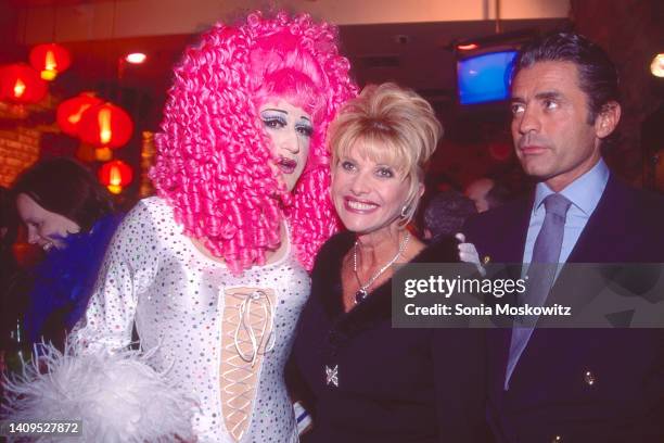 Roffredo Gaetani, Ivana Trump and drag queen Miss Understood attend Michael Musto's birthday party at Lucky Cheng's Fifth Anniversary in New York...