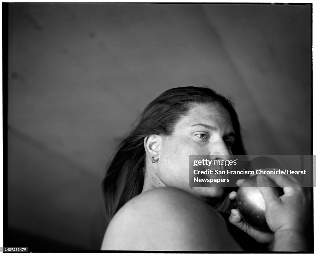 OLYMPICS_008_CAG.JPG.TIF Shotputter, Kristen Heaston, a U. S. Olympic hopeful. The San Francisco Chronicle Magazine profiles some of the Bay Area's best Women athletes and Olympic hopefuls. Photo taken on 4/1/04 in Palo Alto, CA. Pho