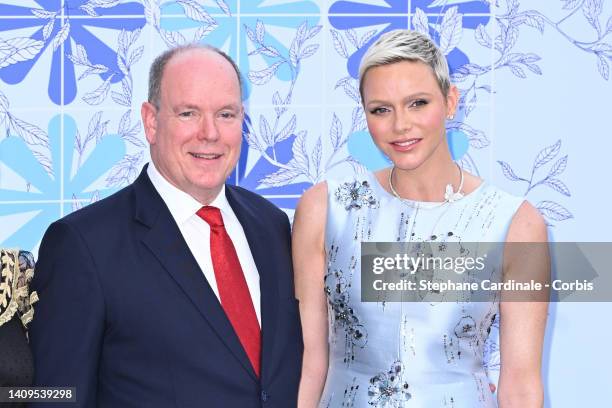 Prince Albert II of Monaco and Princess Charlene of Monaco attend the 73rd Monaco Red Cross Ball Gala on July 18, 2022 in Monte-Carlo, Monaco.