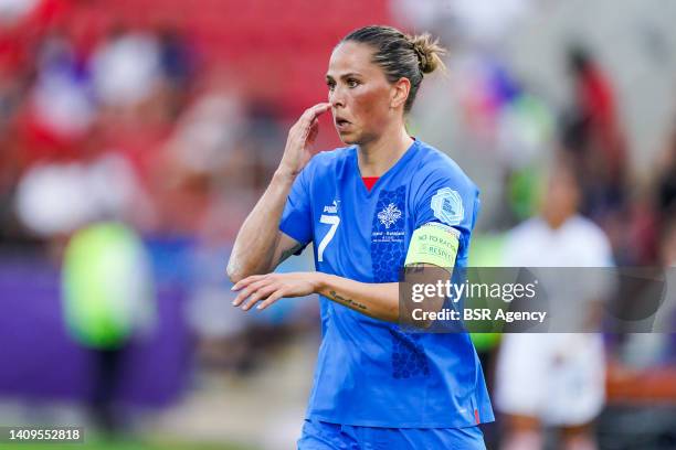 Sakina Karchaoui of France during the Group D - UEFA Women's EURO 2022 match between Iceland and France at New York Stadium on July 18, 2022 in...