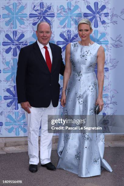 Prince Albert II of Monaco and Princess Charlene of Monaco attend the 73rd Monaco Red Cross Ball Gala on July 18, 2022 in Monte-Carlo, Monaco.