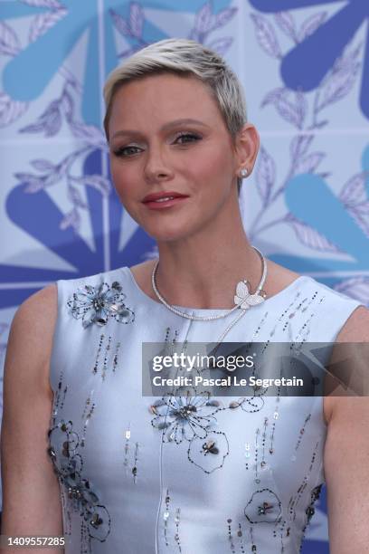 Princess Charlene of Monaco attends the 73rd Monaco Red Cross Ball Gala on July 18, 2022 in Monte-Carlo, Monaco.