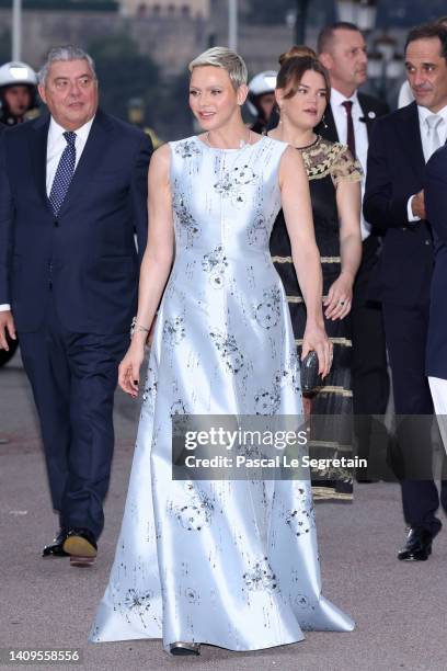 Princess Charlene of Monaco and Camille Gottlieb attend the 73rd Monaco Red Cross Ball Gala on July 18, 2022 in Monte-Carlo, Monaco.