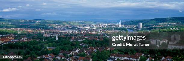 skyline view of stuttgart - stuttgart skyline stock pictures, royalty-free photos & images