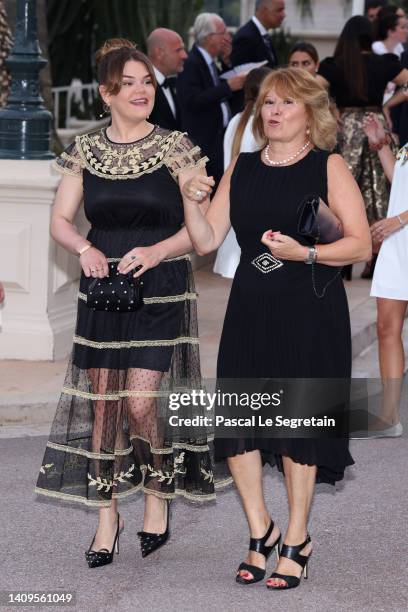 Camille Gottlieb and Christine Barca attend the 73rd Monaco Red Cross Ball Gala on July 18, 2022 in Monte-Carlo, Monaco.