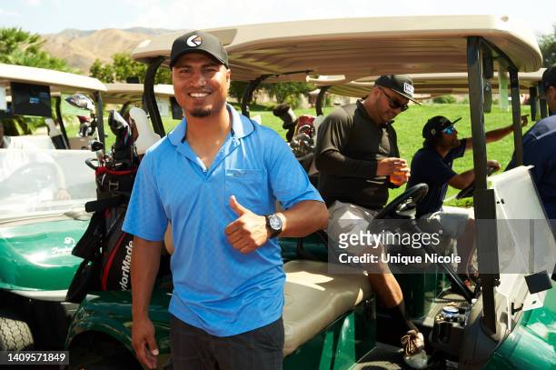 Mikey Garcia attends the 1st Annual Home Luxe Celebrity Golf Tournament on July 18, 2022 in Sunland, California.