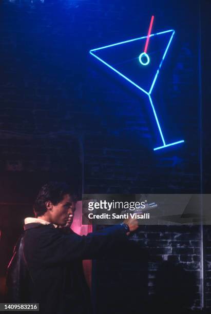 Antonio Sabato JR on the set of High Voltage on March 10, 1997 in Los Angeles California.