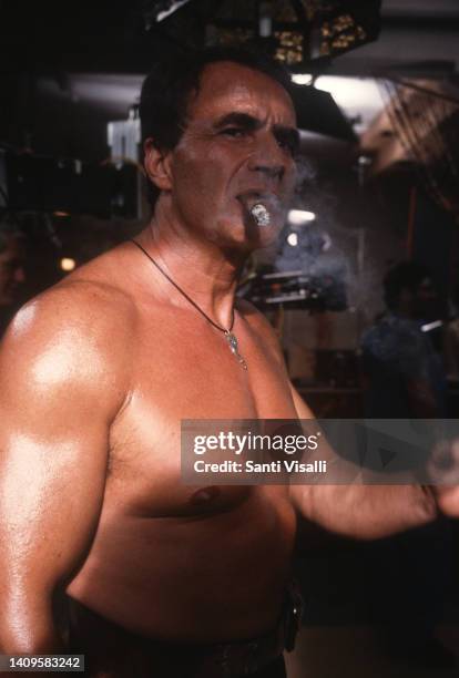 Antonio Sabato SR on the set of High Voltage on March 10, 1997 in Los Angeles California.