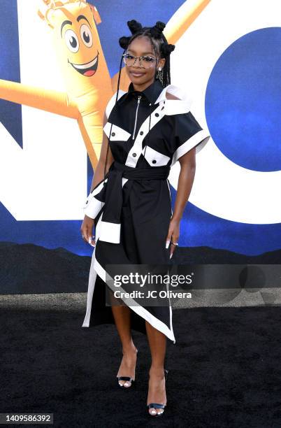 Marsai Martin attends the world premiere of Universal Pictures' "NOPE" at TCL Chinese Theatre on July 18, 2022 in Hollywood, California.