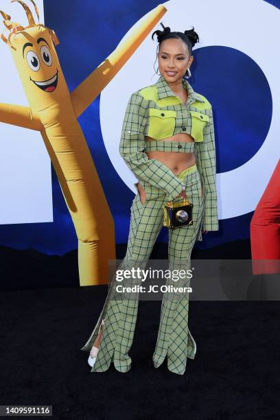 Karrueche Tran attends the world premiere of Universal Pictures' "NOPE" at TCL Chinese Theatre on July 18, 2022 in Hollywood, California.