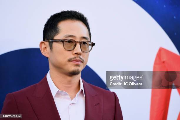 Steven Yeun attends the world premiere of Universal Pictures' "NOPE" at TCL Chinese Theatre on July 18, 2022 in Hollywood, California.