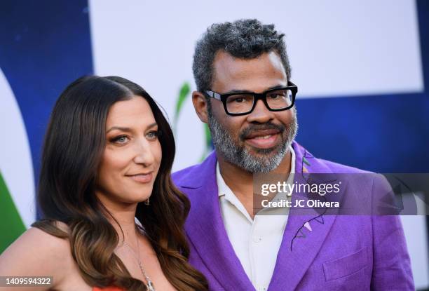 Chelsea Peretti and Jordan Peele attend the world premiere of Universal Pictures' "NOPE" at TCL Chinese Theatre on July 18, 2022 in Hollywood,...