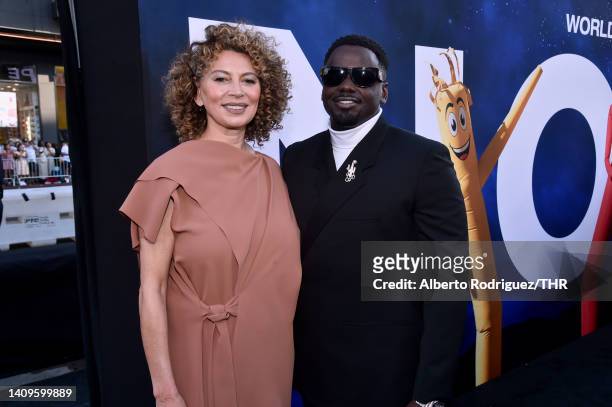 Donna Langley and Daniel Kaluuya attend the world premiere of Universal Pictures' "NOPE" at TCL Chinese Theatre on July 18, 2022 in Hollywood,...