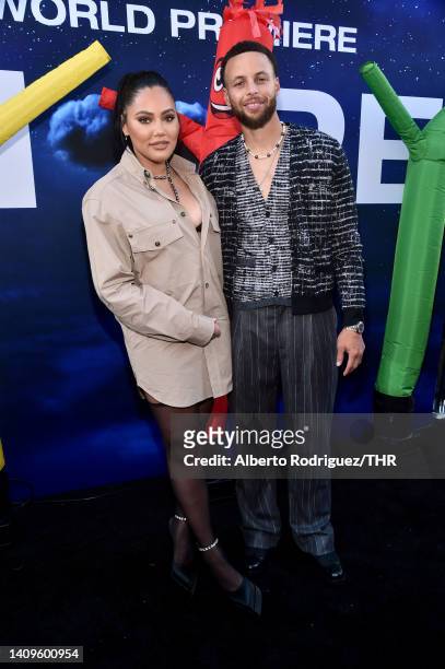 Ayesha Curry and Stephen Curry attend the world premiere of Universal Pictures' "NOPE" at TCL Chinese Theatre on July 18, 2022 in Hollywood,...