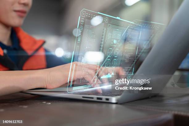 smart warehouse management system. work smart not work hard concept. - combat command and control system stock pictures, royalty-free photos & images