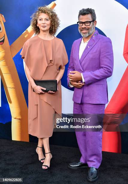 Donna Langley and Jordan Peele attend the world premiere of Universal Pictures' "NOPE" at TCL Chinese Theatre on July 18, 2022 in Hollywood,...