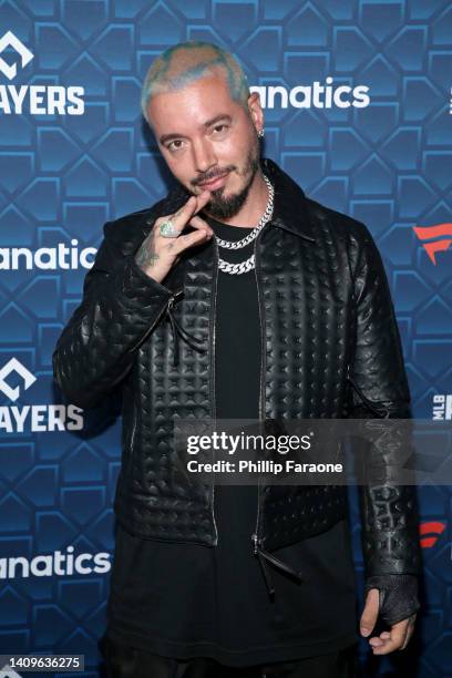 Balvin attends the “Players Party” co-hosted by Michael Rubin, MLBPA and Fanatics at City Market Social House on July 18, 2022 in Los Angeles,...