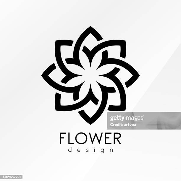 stockillustraties, clipart, cartoons en iconen met creative flower inspiration design template - harmony