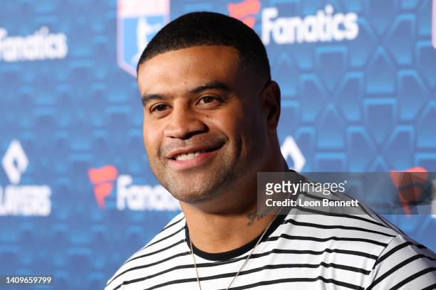 Shawne Merriman attends Michael Rubin's MLBPA x Fanatics party at City Market Social House on July 18, 2022 in Los Angeles, California.