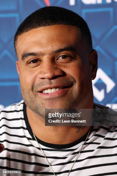 Shawne Merriman attends Michael Rubin's MLBPA x Fanatics party at City Market Social House on July 18, 2022 in Los Angeles, California.