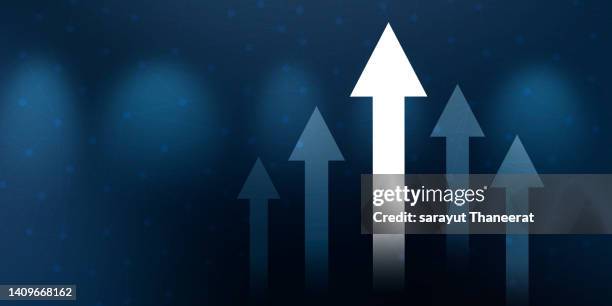 business development to success and growing growth concept, businessman pointing arrow graph corporate future growth plan - opportunity stock photos et images de collection