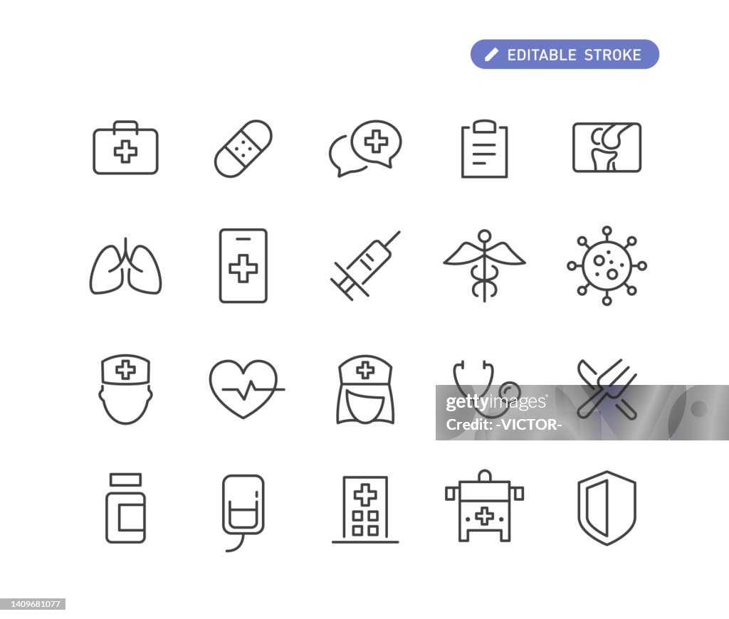 Medical Icons - Line Series