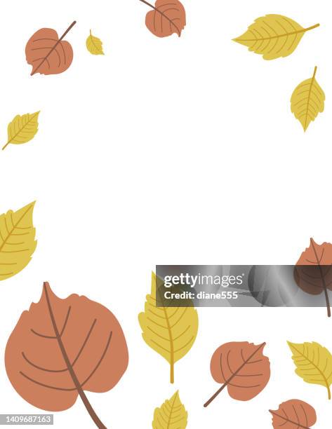 fall leaves border background template on a transparent base - core value poster stock illustrations