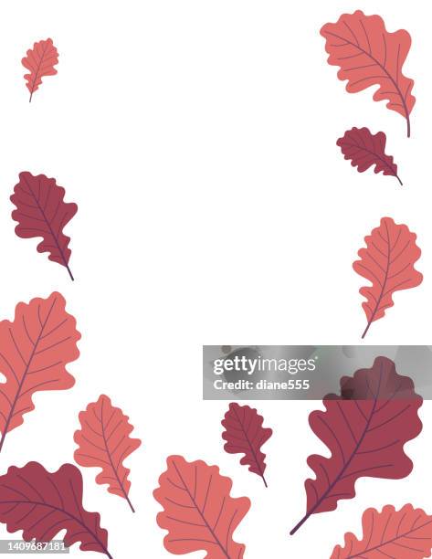 fall leaves border background template on a transparent base - fall leaves border stock illustrations
