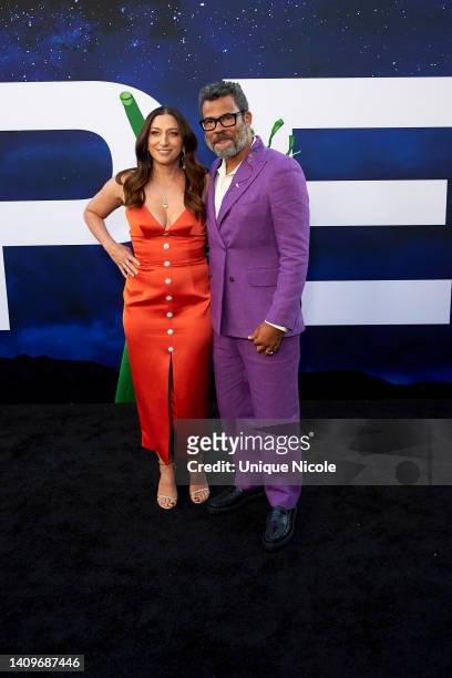 Chelsea Peretti and Jordan Peele attend the world premiere of Universal Pictures' "NOPE" at TCL Chinese Theatre on July 18, 2022 in Hollywood,...