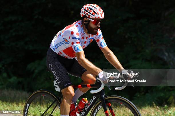 Simon Geschke of Germany and Team Cofidis - Polka Dot Mountain Jersey competes in the breakaway during the 109th Tour de France 2022, Stage 16 a...