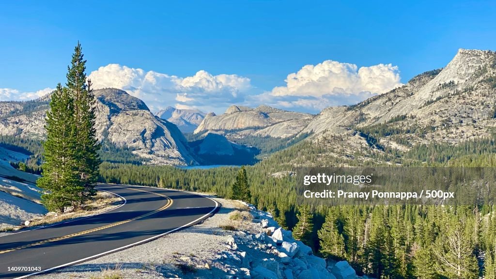 Scenic view of snowcapped mountains against sky,Mariposa County,California,United States,USA