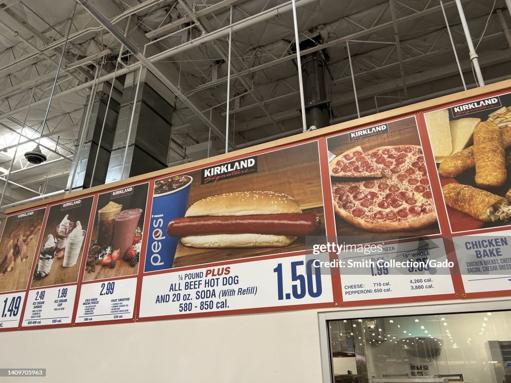 Costco Food Court Hot Dog Sign