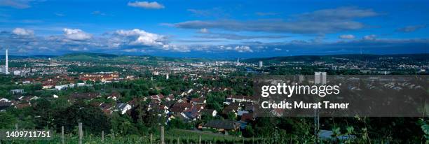 skyline view of stuttgart - stuttgart skyline stock pictures, royalty-free photos & images