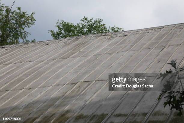 slanted roof made of steel - bältros bildbanksfoton och bilder