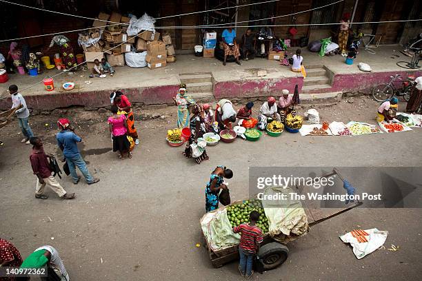 Arusha's largest open air market where everything from clothes to fruits are sold daily.