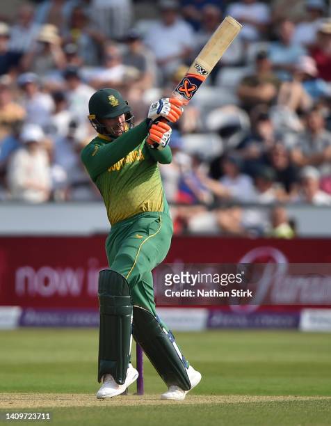 Heinrich Klaasen of South Africa bats during the 1st Royal London Series One Day International match between England and South Africa at Emirates...