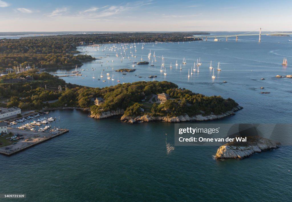 Aerial View of Narragansett Bay