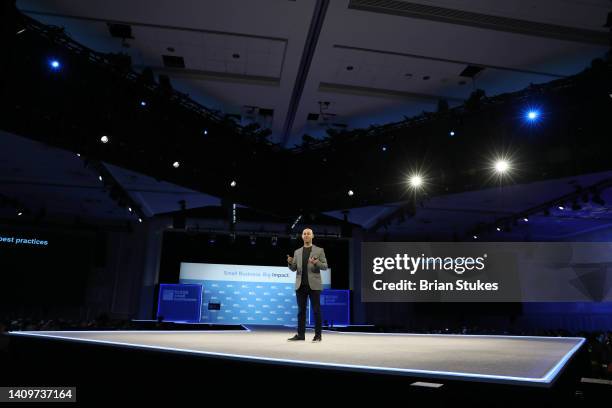 Wharton Organizational Psychologist and Author Adam Grant onstage during a panel at the 2022 Goldman Sachs 10,000 Small Businesses Summit at Gaylord...