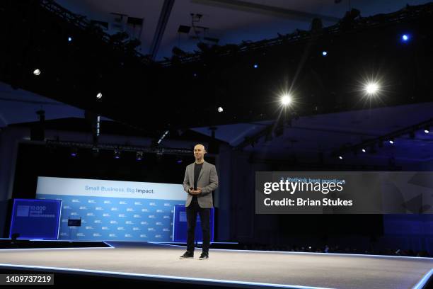 Wharton Organizational Psychologist and Author Adam Grant onstage during a panel at the 2022 Goldman Sachs 10,000 Small Businesses Summit at Gaylord...