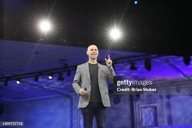 Wharton Organizational Psychologist and Author Adam Grant onstage during a panel at the 2022 Goldman Sachs 10,000 Small Businesses Summit at Gaylord...