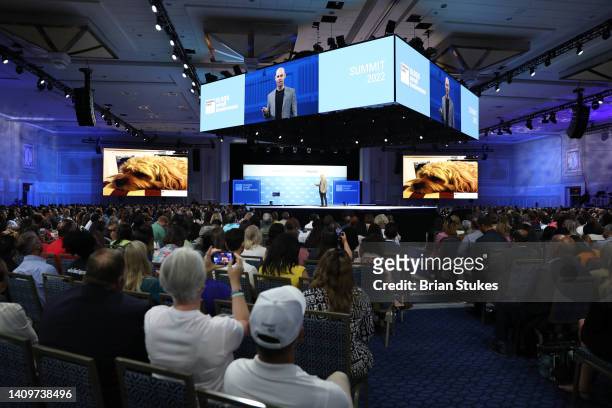 Wharton Organizational Psychologist and Author Adam Grant onstage during a panel at the 2022 Goldman Sachs 10,000 Small Businesses Summit at Gaylord...