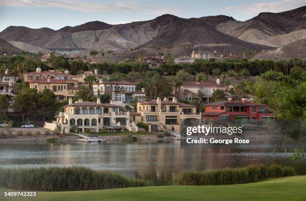 Lake Las Vegas, a grouping of several gated communities , resorts, water features, and golf courses on 350 acres located between Lake Mead and Las...